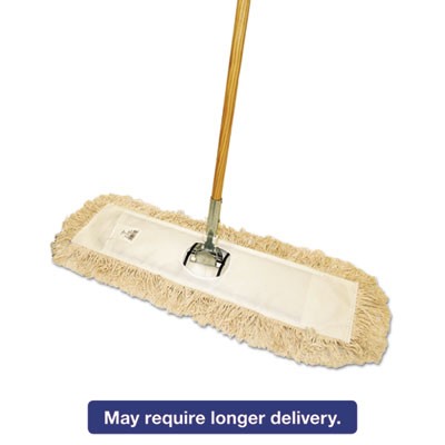 Unisan M245C Uncategorized Cotton Dry Mopping Kit, 24 X 5 Natural Cotton Head, 60" Natural Wood Handle (m245c) (bwkm245c) BWKM245C 10749507981449