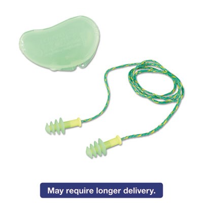 Uvex Safety, Inc FUS30SHP Uncategorized Fusion Multiple-use Earplugs, Corded, 27 Db Nrr, Small, Green/yellow 4-flange Pl (fus30shp) (howfus3 HOWFUS30SHP 10033552001161
