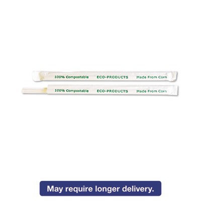 Eco-Products EPST770 Uncategorized Clear Wrapped Straw, 7.75", Pla, 400/pack, 24 Packs/carton (epst770) (ecoepst770) ECOEPST770 