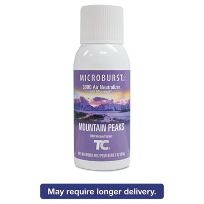 Rubbermaid FG4012571 Air Fresheners & Sanitizers Microburst 3000 Mountain Peaks Air Spray RCP4012571 045734925809