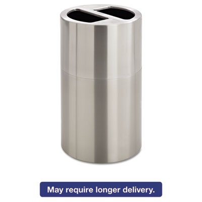 Safco 9931SS Wastebaskets & Trash Cans Dual Recycling Receptacle SAF9931SS 630595240606