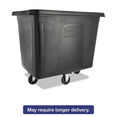 Rubbermaid FG461600BLA Carts & Dollies Rubbermaid Commercial Cube Truck, 16 Cubic Foot, Black - 500 Lb Capacity - Plastic - Metal Frame - B RCPFG461600BLA 086876184020