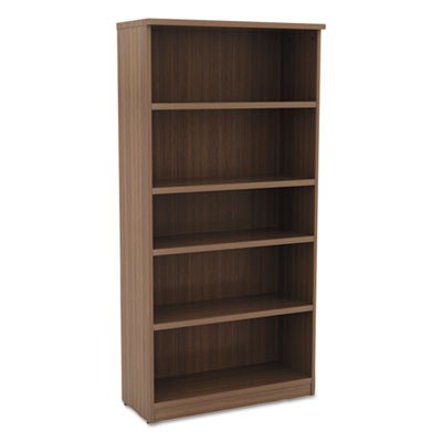 Alera VA636632WA Uncategorized Alera Valencia Series Bookcase, Five-shelf, 31.75w X 14d X 64.75h, Modern Walnut (va636632wa) (aleva ALEVA636632WA 