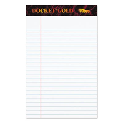 Tops 63910 Pads & Notebooks Docket Gold Jr. Legal Ruled White Legal Pads TOP63910 025932639104