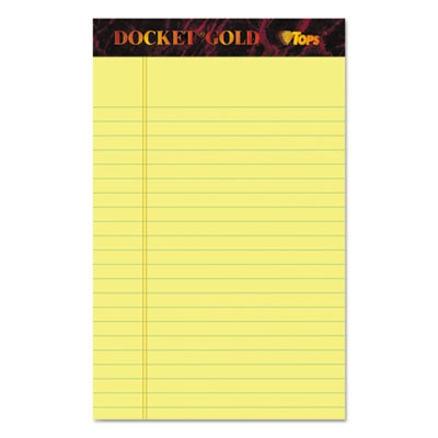 Tops 63900 Pads & Notebooks Docket Gold Jr. Legal Ruled Canary Legal Pads TOP63900 025932639005