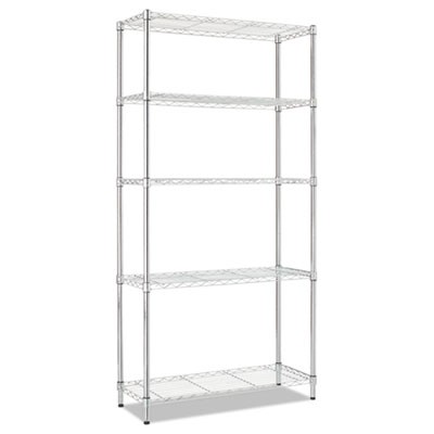 Alera SW853614SR Uncategorized Residential Wire Shelving, Five-shelf, 36w X 14d X 72h, Silver (sw853614sr) (alesw853614sr) ALESW853614SR 