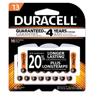 Duracell DA13B16 Uncategorized Hearing Aid Battery, #13, 16/pack (da13b16) (durda13b16zm09) DURDA13B16ZM09 00041333661223