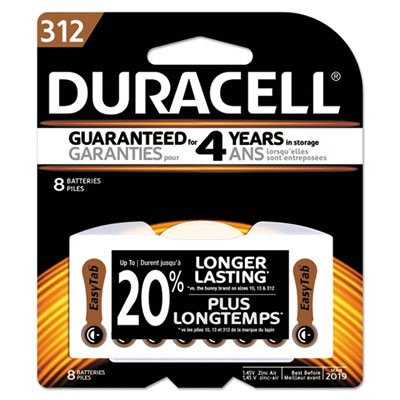 Duracell DA312B8ZM09 Uncategorized Hearing Aid Battery, #312, 8/pack (da312b8zm09) (durda312b8zm09) DURDA312B8ZM09 00041333661247