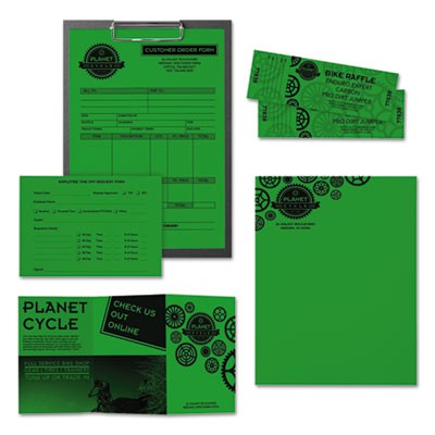 22541 24lb Letter Wausau Paper AstroBright Color Laser/Inkjet Paper Gamma Green 500 Sheets 