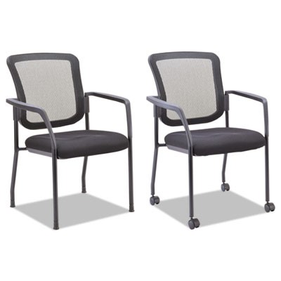 Alera EL4314 Uncategorized Alera Elusion Series Mesh Back Stacking Guest Chair, 26" X 25.6" X 36.2", Black (el4314) (aleel4314) ALEEL4314 