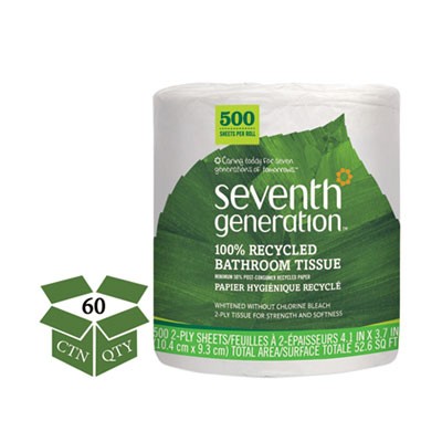 Seventh Generation 137038 Uncategorized 100% Recycled Bathroom Tissue,  Individually Wrapped Rolls, Septic Safe, 2-ply, (137038) (sev137038) SEV137038 70732913137038