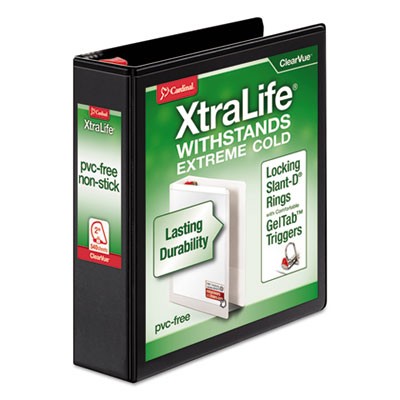 Cardinal 26321 Binders Xtralife Clearvue Locking Slant-d Binder CRD26321 013297136888
