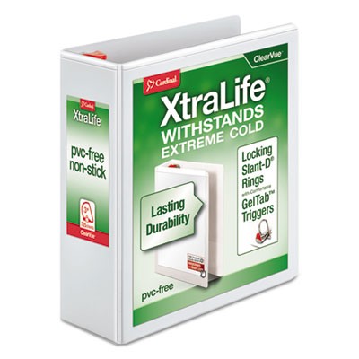 Cardinal 26330 Binders Xtralife Clearvue Locking Slant-d Binder CRD26330 083086263309