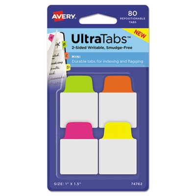 Avery Dennison 74762 Tab Indexes Ultra Mini Tabs AVE74762 818237441936