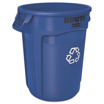 Rubbermaid FG263273BLUE Uncategorized Brute Recycling Container, 32 Gal, Polyethylene,  Blue (fg263273blue) (rcp263273be) Pg.1597. RCP263273BE 086876194272