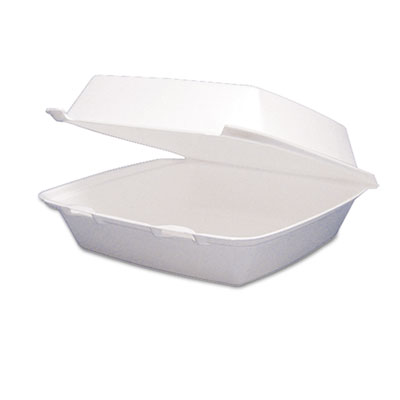 Dart 85HT1R Uncategorized Foam Hinged Lid Containers, 8.38 X 7.78 X 3.25, White, 200/carton (85ht1r) (dcc85ht1r) DCC85HT1R 00041594869499
