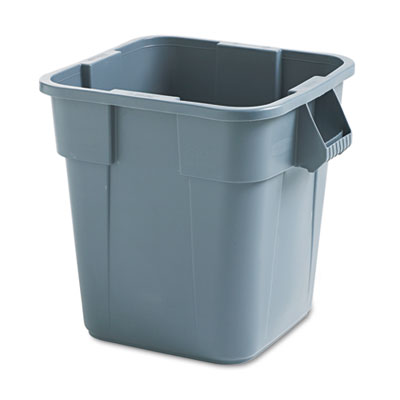 Rubbermaid FG352600GRAY Wastebaskets & Trash Cans Square Brute Container RCP352600GY 086876044294