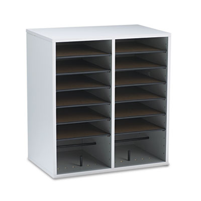 Safco 9422GR Racks & Organizers 16 Compartments Adjustable Shelves Literature Organizer SAF9422GR 818267059613