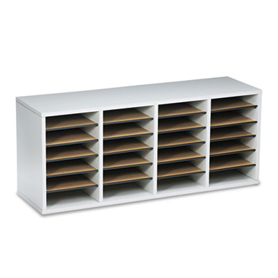 Safco 9423GR Racks & Organizers 24 Compartment Adjustable Shelves Literature Organizer SAF9423GR 799198390047