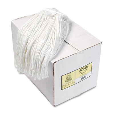 Unisan 224RCT Uncategorized Premium Cut-end Wet Mop Heads, Rayon, 24 Oz, White, 12/carton (224rct) (bwk224rct) BWK224RCT 10749507982644