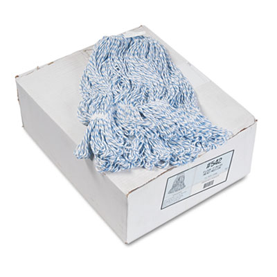 Unisan 542CT Uncategorized Floor Finish Mop Head, Narrow, Rayon/polyester, Medium, White/blue Stripes, 12/c (542ct) (bwk542ct)  BWK542CT 10749507982361
