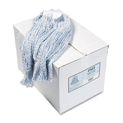 Unisan 543CT Uncategorized Floor Finish Mop Head, Narrow, Rayon/polyester, Large, White/blue Stripes, 12/ca (543ct) (bwk543ct) BWK543CT 10749507982354